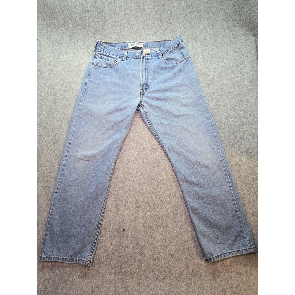 Levi's 505 Regular Fit Jeans Men's 36x30 Blue Straight Leg Denim Made Lesotho